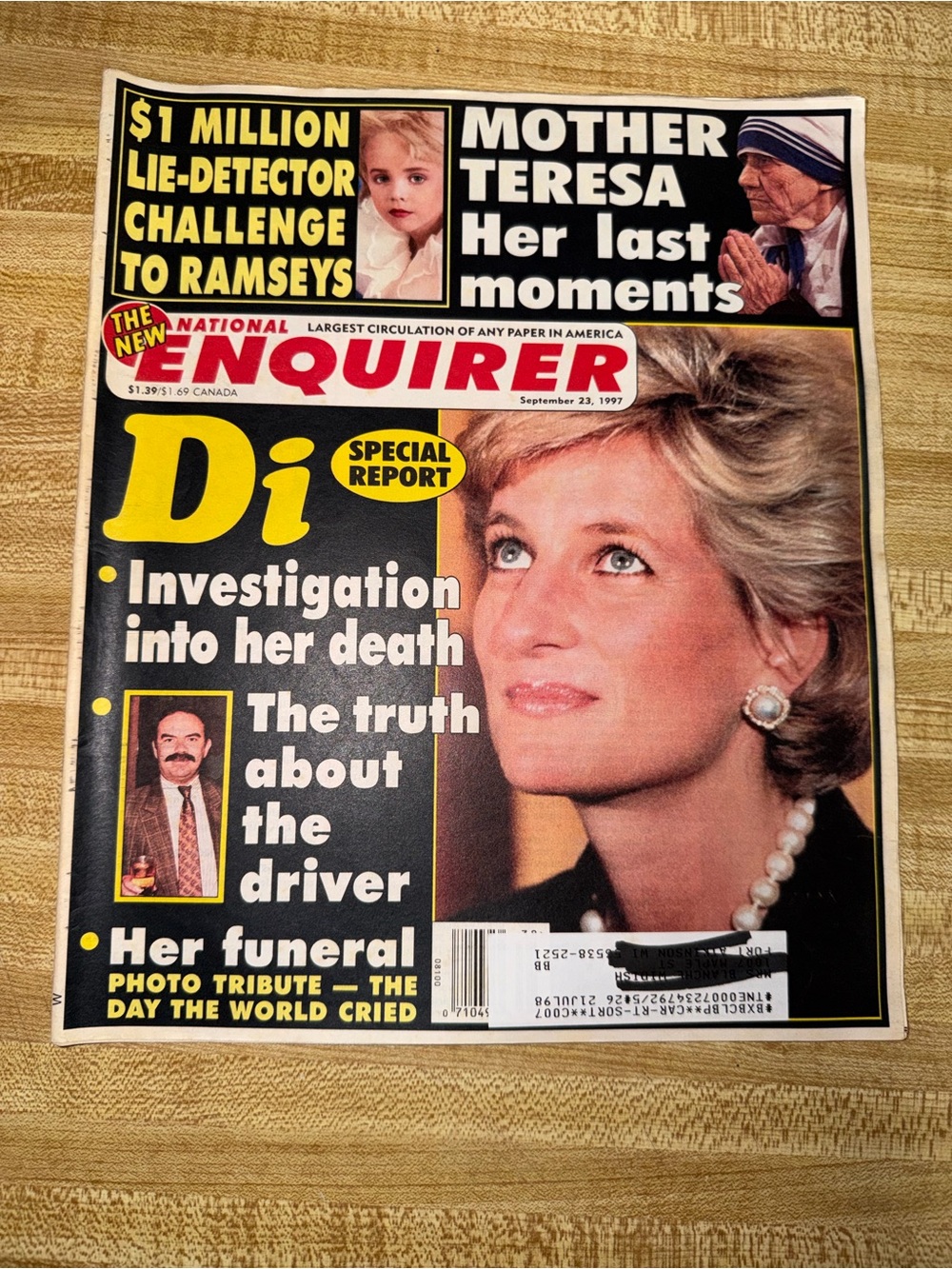 September 23 1997 The National Enquirer Diana Special Report mother Teresa